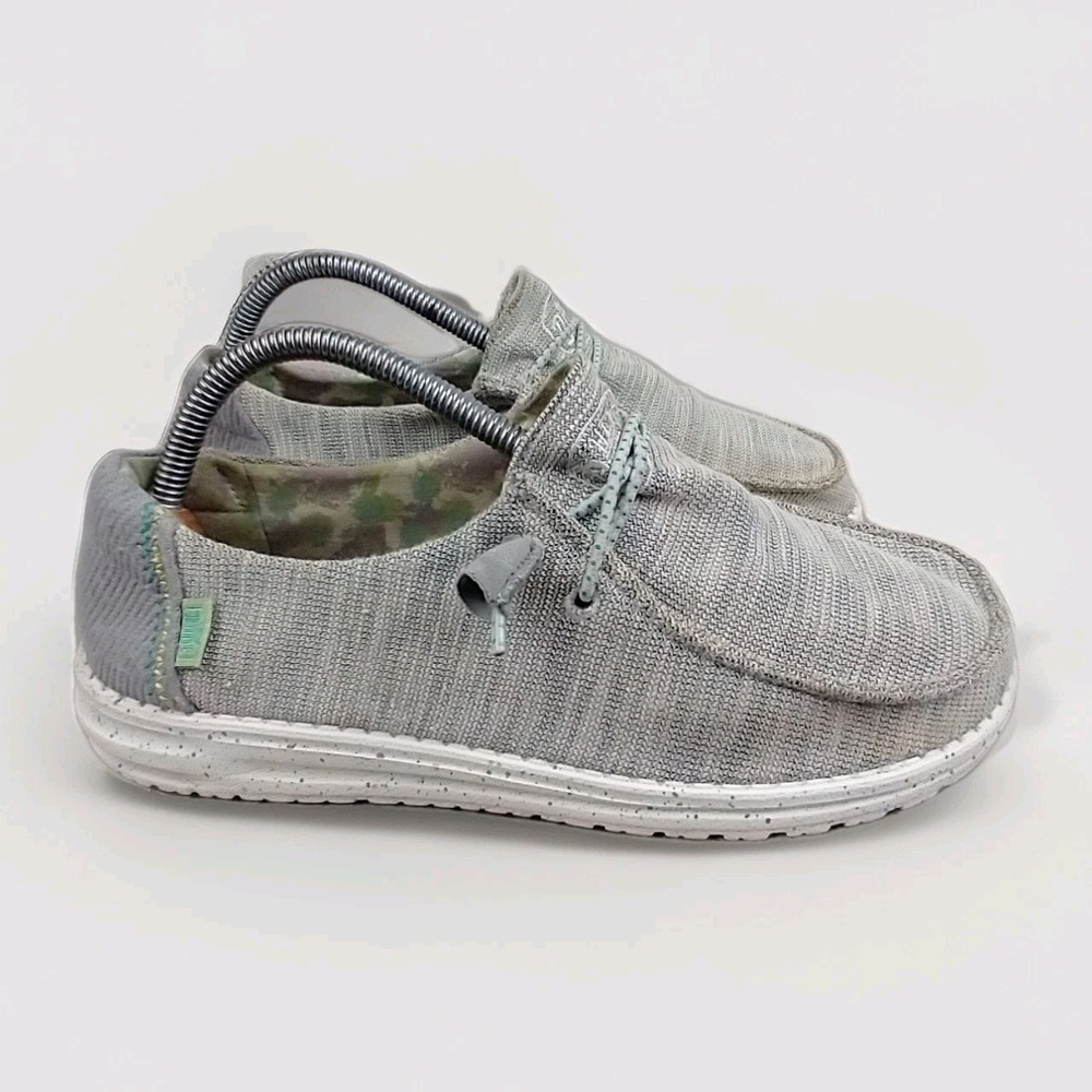 Hey Dude Wendy Stretch Pearl River‎ Grey Marl Slip On Loafers Womens Size 9
